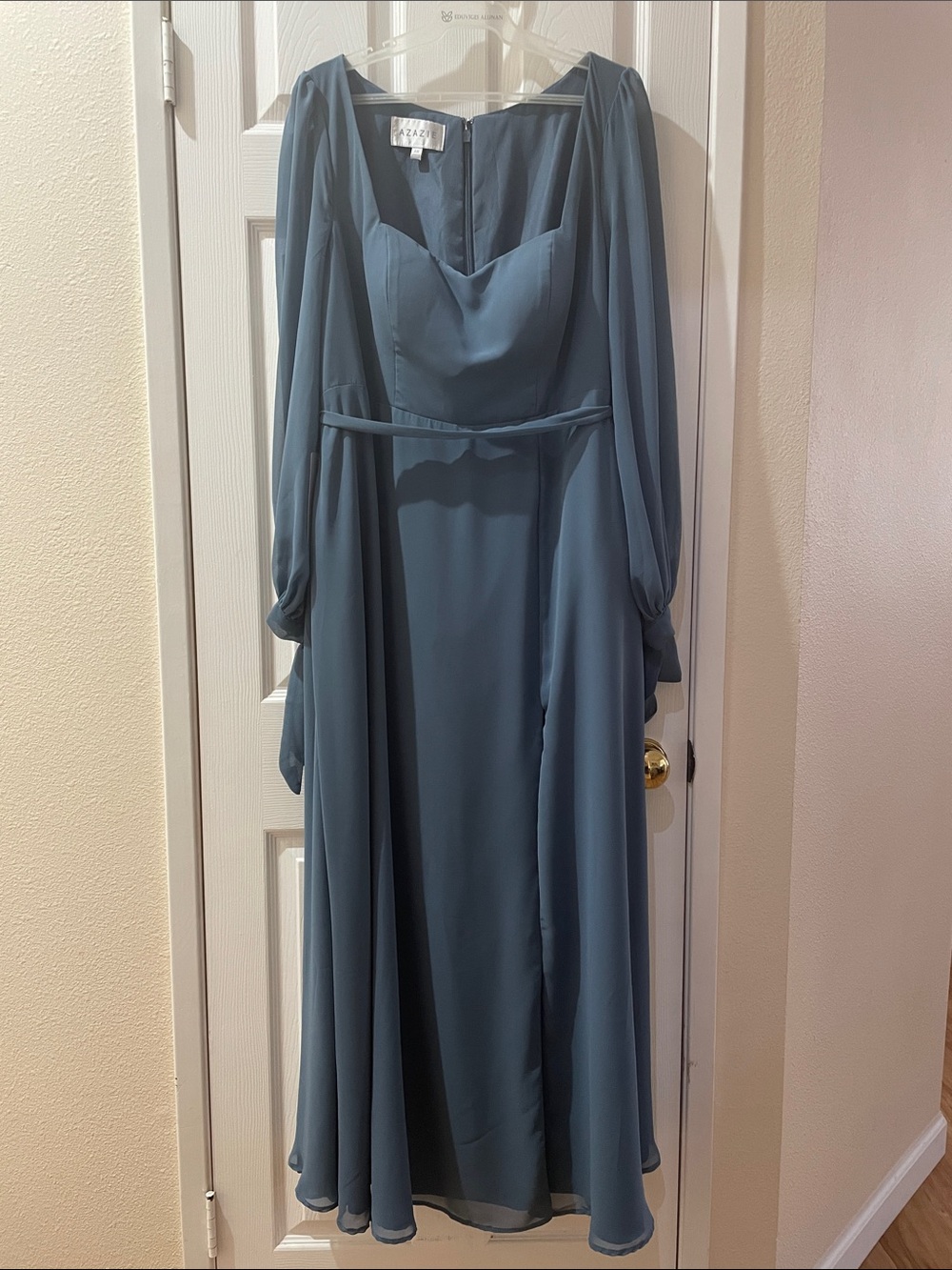 Azazie Leonia Chiffon Bridesmaid Dress (Size A16)